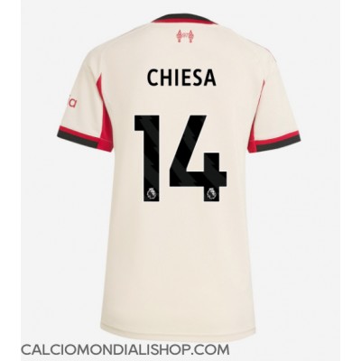 Maglie da calcio Liverpool Federico Chiesa #14 Seconda Maglia Femminile 2025-26 Manica Corta Maglie da calcio Liverpool Federico Chiesa #14 Seconda Maglia Femminile 2025-26 Manica Corta